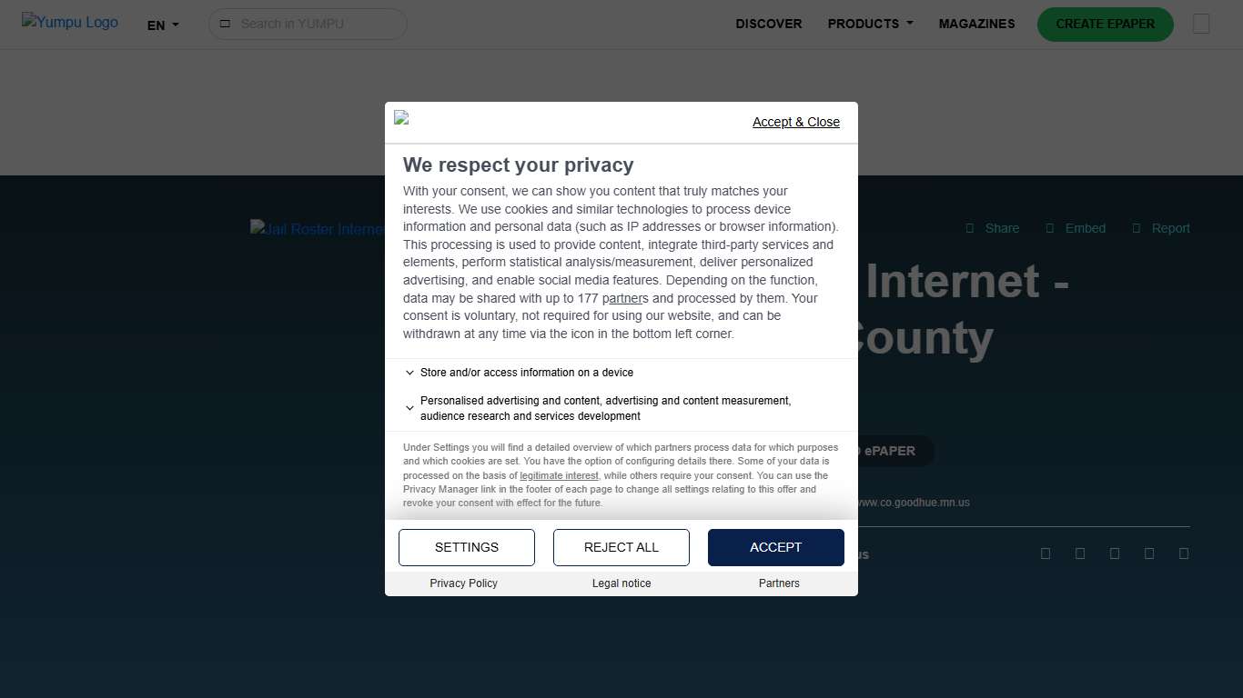 Jail Roster Internet - Goodhue County