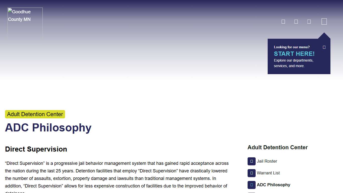 ADC Philosophy - Adult Detention Center - Goodhue County, MN