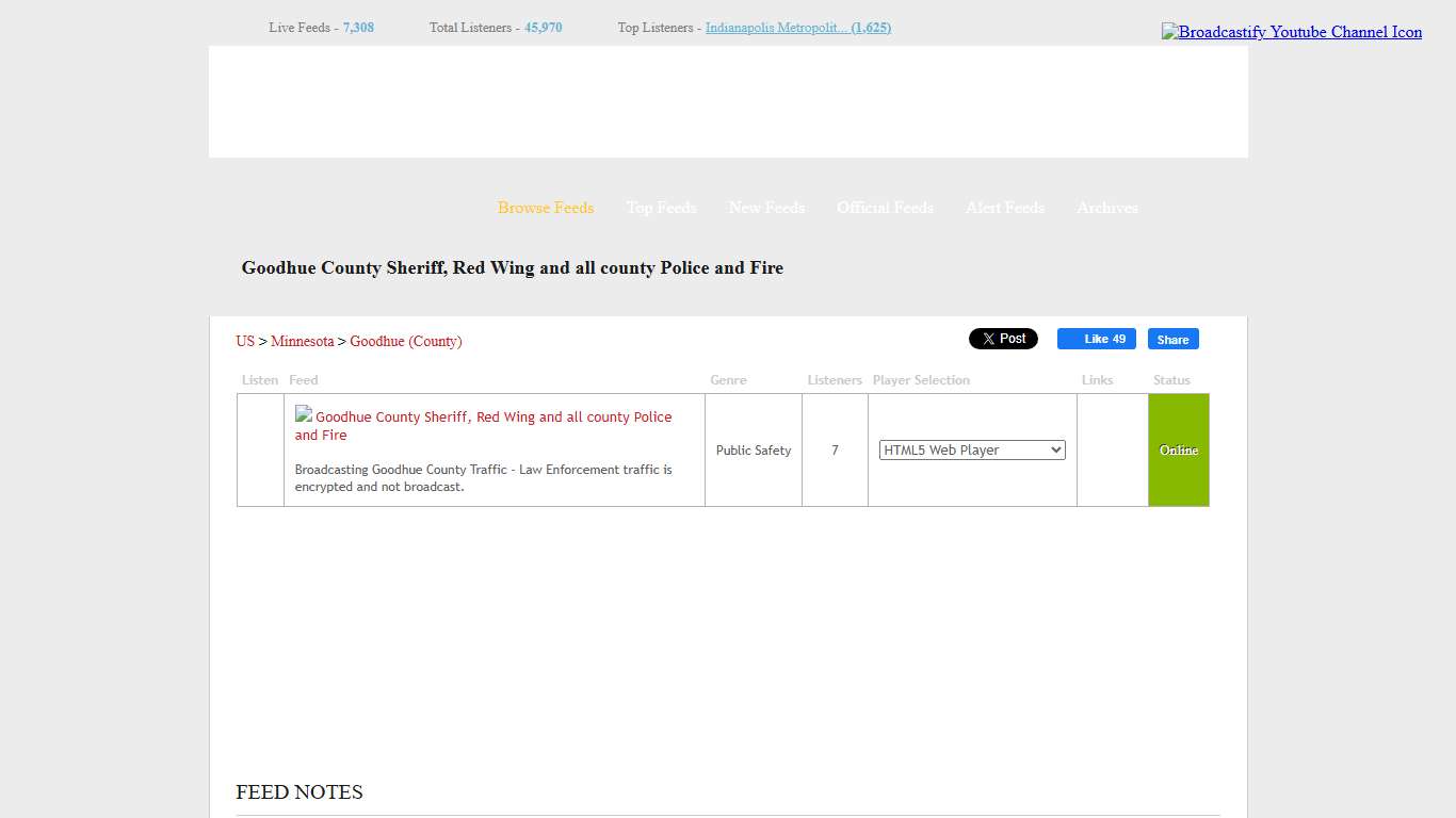 Goodhue County Sheriff, Red Wing and all county Police and Fire